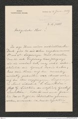 k.k. naturhistorisches Hofmuseum, Intendanzakten 1885-1896 (Hauer), Aktenzahl Z.12/1889, Seite 1